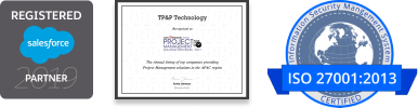 Website Footer - TP&P Technology - ISO 27001 Certified Commpany